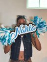 Custom Cheer Stick Sign With Pom Poms Game Day Signs Sport Mom Sign