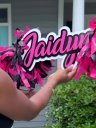 Custom Cheer Stick Sign With Pom Poms Game Day Signs Sport Mom Sign
