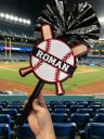 Baseball Noise Maker PomPom Stick Softball Game Day Signs Sport Mom Sign
