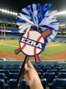 Baseball Noise Maker PomPom Stick Softball Game Day Signs Sport Mom Sign