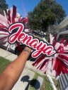 Custom Cheer Stick Sign With Pom Poms Game Day Signs Sport Mom Sign