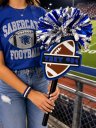 Personalized Football Spirit Pom Pom | Custom Player Name & Number Cheer Stick | Team Spirit Wand | Football Mom Gift